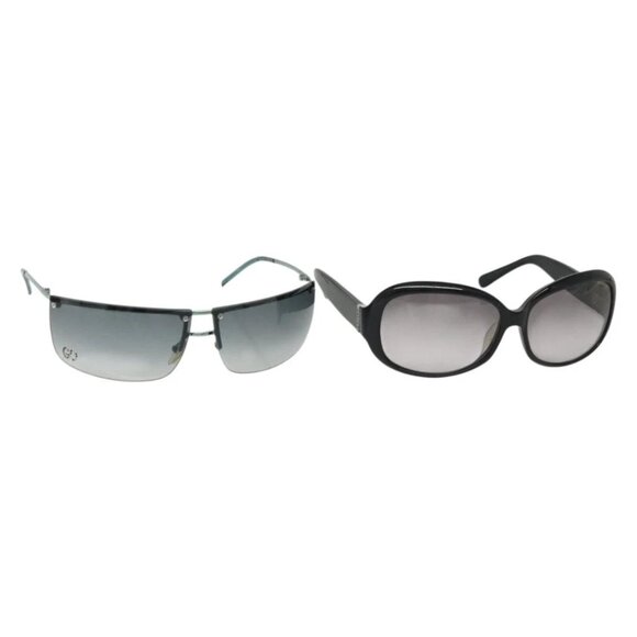 GUCCI Celine Sunglasses Plastic 2Set Black Green Auth BA5039 - Picture 2 of 16